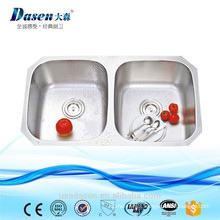 Unique Undermount CUPC 304 Pressing Stainless Steel Double Twin Bowl Deep Kitchen Sink 3218